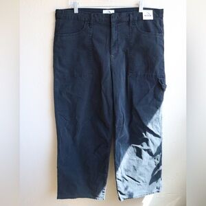 Jordache - Black Wide Leg Cargo Pants - NWT Size 16